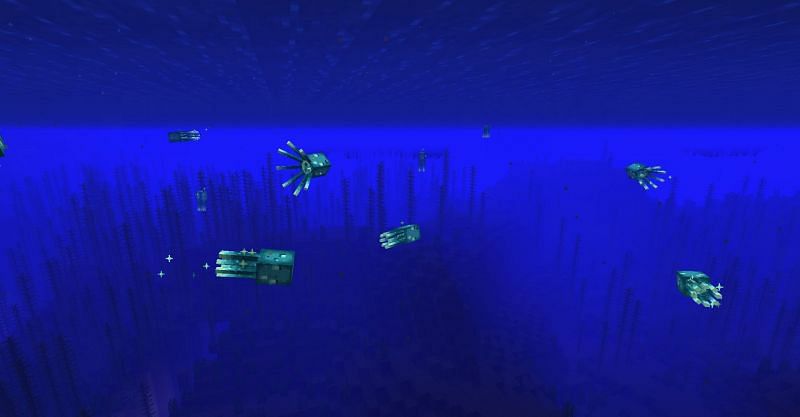Glow squids (Image via Minecraft Wiki)